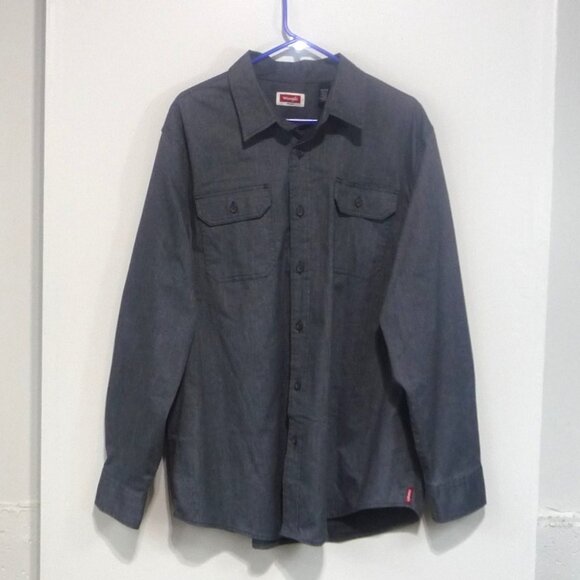 WRANGLER SIZE XL WORK SHIRT GRAY - Picture 1 of 6